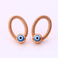26160 Hot sale cheap ladies jewelry high quality circle design gold plated stud earrings